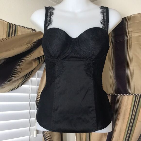 Corset Style Black Top | Guess - Picture 2 of 9